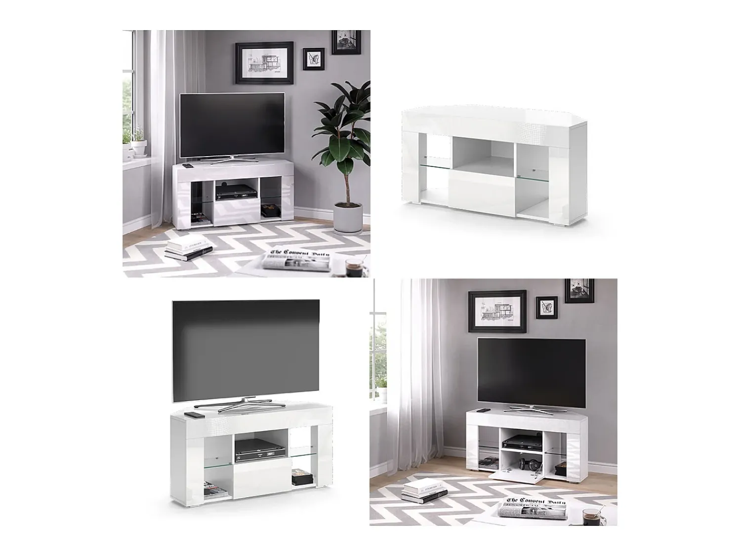 Móvel De Tv*Vicco Lowboard 100x40x50 denver Branco