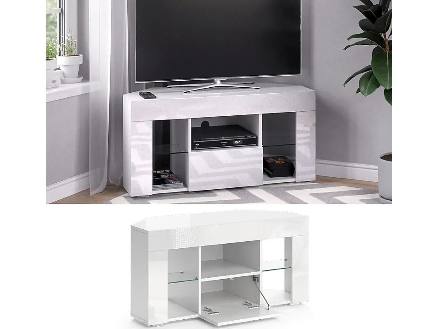 Móvel De Tv*Vicco Lowboard 100x40x50 denver Branco