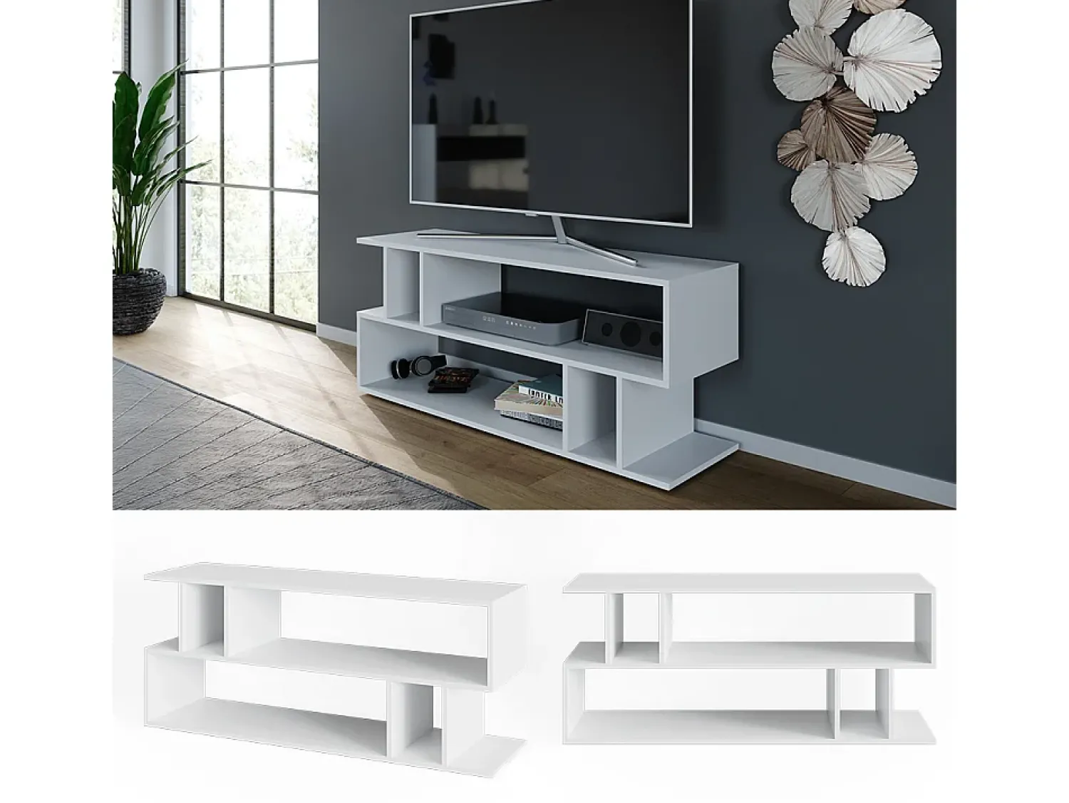 Móvel De Tv|Vicco Lowboard 120x35x50.6 karel Branco