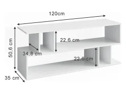 Móvel De Tv|Vicco Lowboard 120x35x50.6 karel Branco