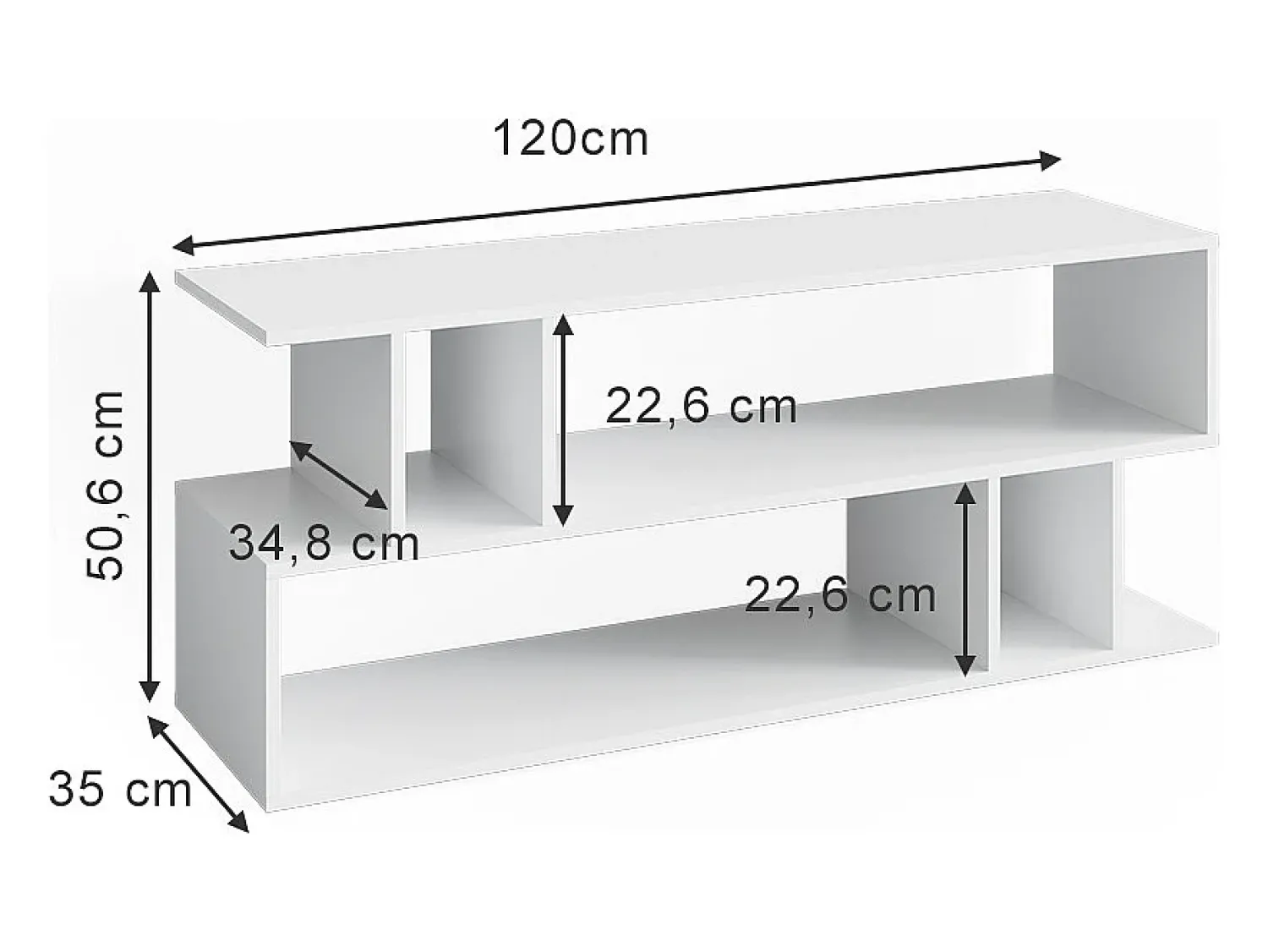 Móvel De Tv|Vicco Lowboard 120x35x50.6 karel Branco