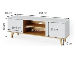Móvel De Tv|Vicco Lowboard 138x40x49 nautica Branco