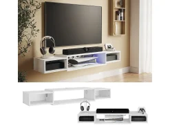 Móvel De Tv*Vicco Lowboard 139.7x29x20.3 nordic Branco