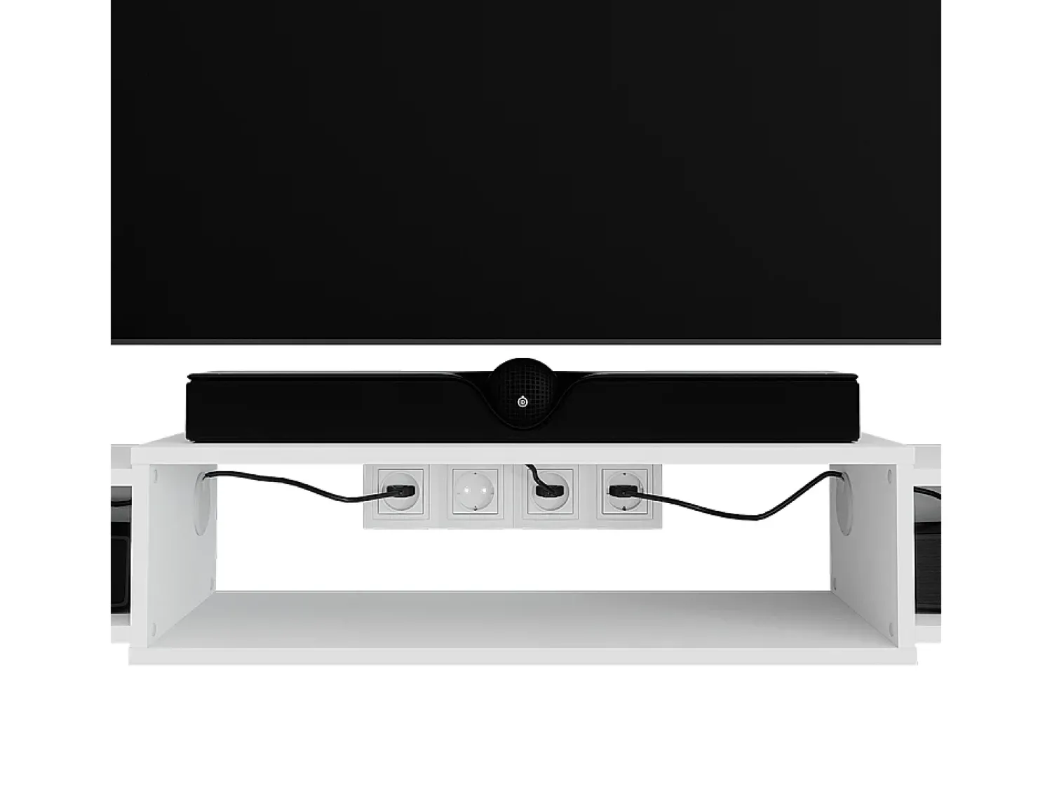 Móvel De Tv*Vicco Lowboard 139.7x29x20.3 nordic Branco