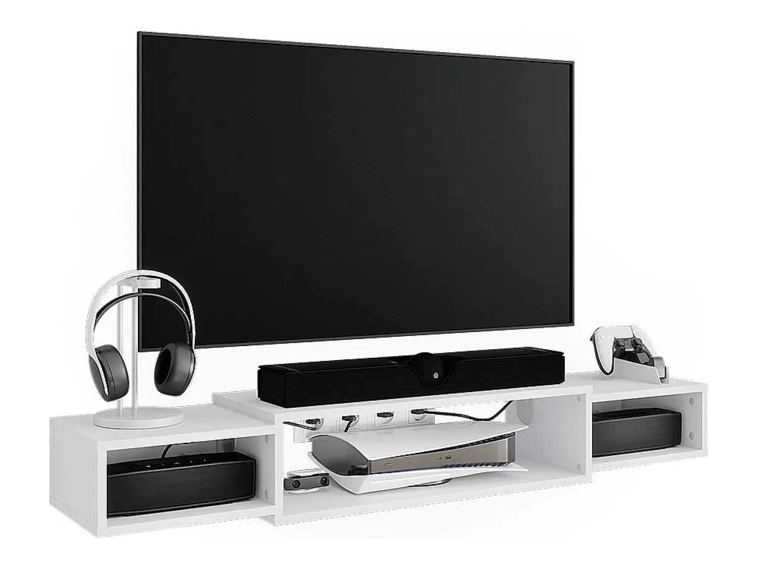 Móvel De Tv*Vicco Lowboard 139.7x29x20.3 nordic Branco