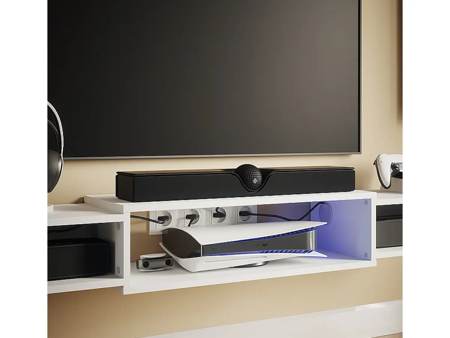 Móvel De Tv*Vicco Lowboard 139.7x29x20.3 nordic Branco