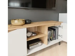 Móvel De Tv*Vicco Lowboard /artesanal 150x38x60 marelle Branco
