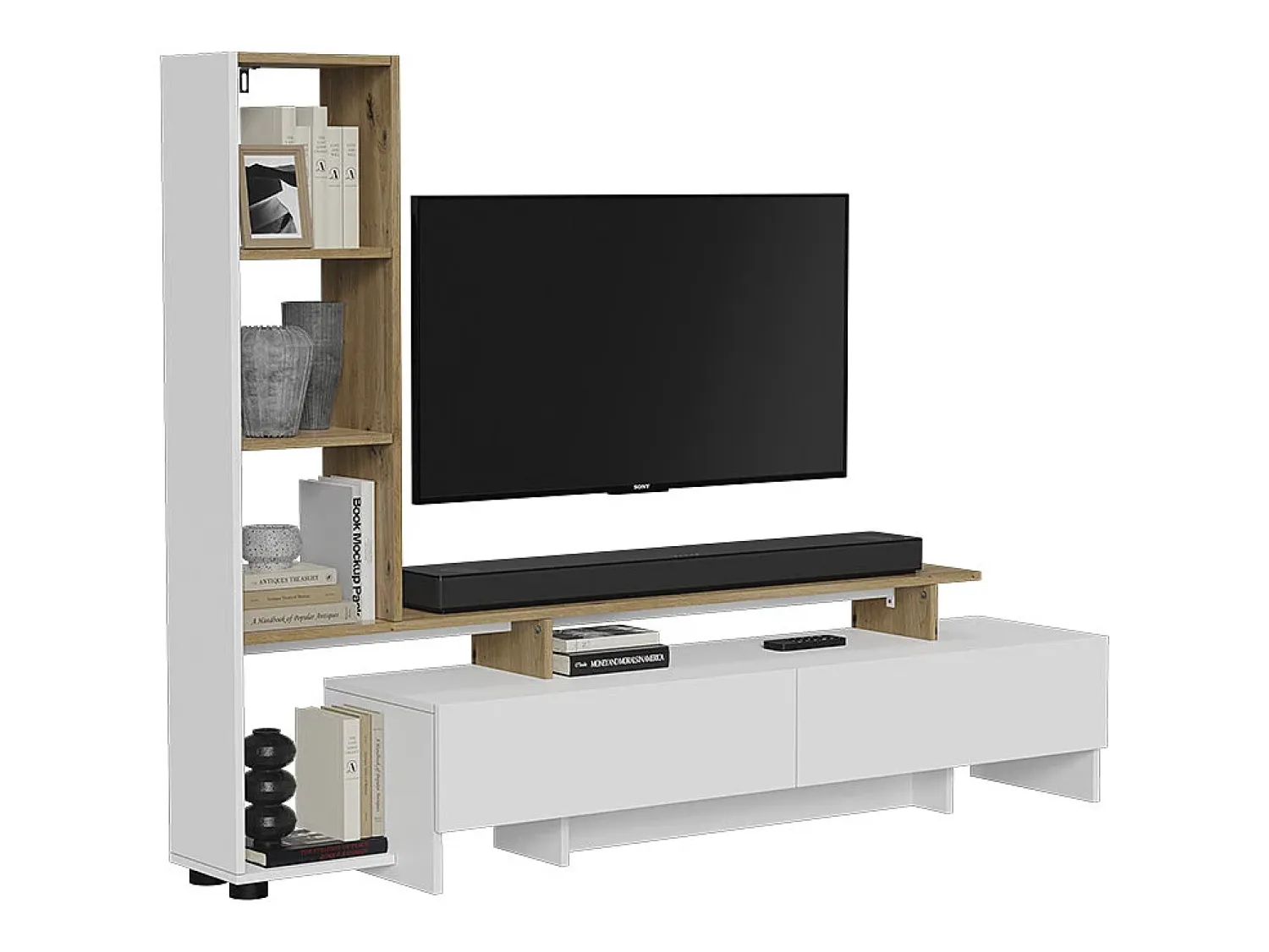 Móvel De Tv*Vicco Lowboard /carvalho 168.2x35x120 tavora Branco