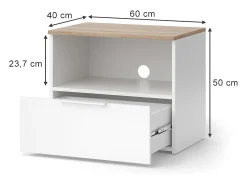 Móvel De Tv*Vicco Lowboard /sonoma 60x40x50 wido Branco