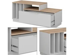 Móvel De Tv*Vicco Lowboard /sonoma 120x40x49.9 betti Branco