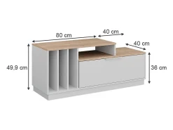 Móvel De Tv*Vicco Lowboard /sonoma 120x40x49.9 betti Branco