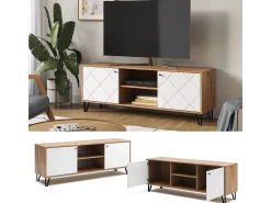 Clearance Vicco Lowboard carvalho artesanal 150x40x55.2 nizza Natural claro