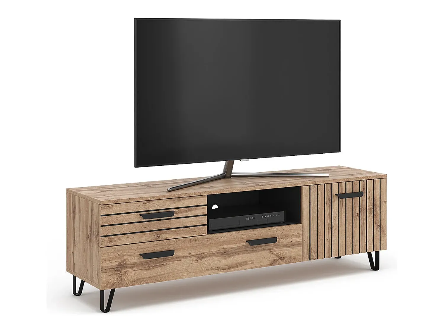Móvel De Tv|Vicco Lowboard carvalho 150x38x48.5 amber Natural claro