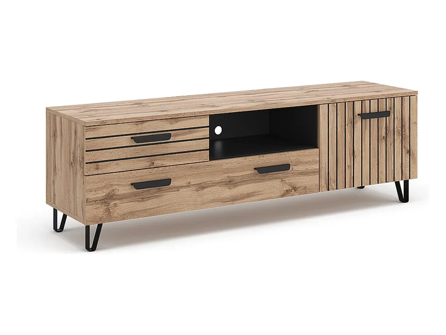 Móvel De Tv|Vicco Lowboard carvalho 150x38x48.5 amber Natural claro