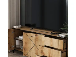 Móvel De Tv|Vicco Lowboard carvalho 150x39.7x60 hatto Natural claro
