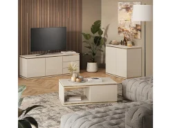 Móvel De Tv*Vicco Lowboard caxemira 135x42x48.6 linette Bege