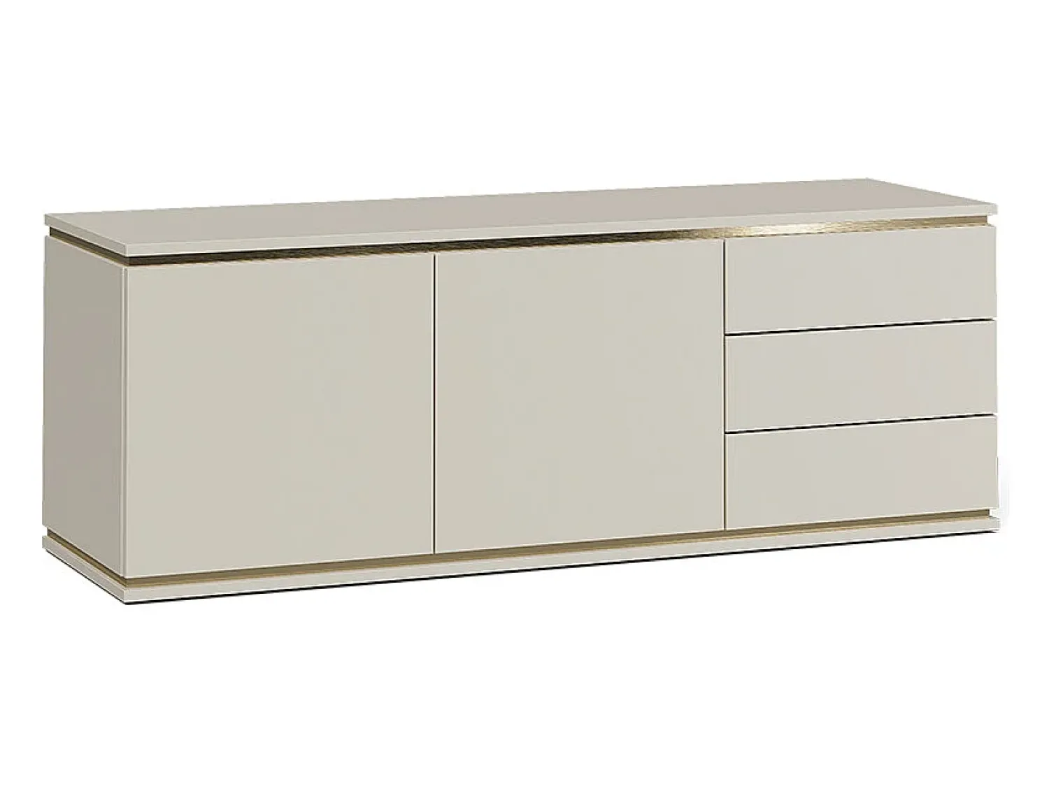 Móvel De Tv*Vicco Lowboard caxemira 135x42x48.6 linette Bege