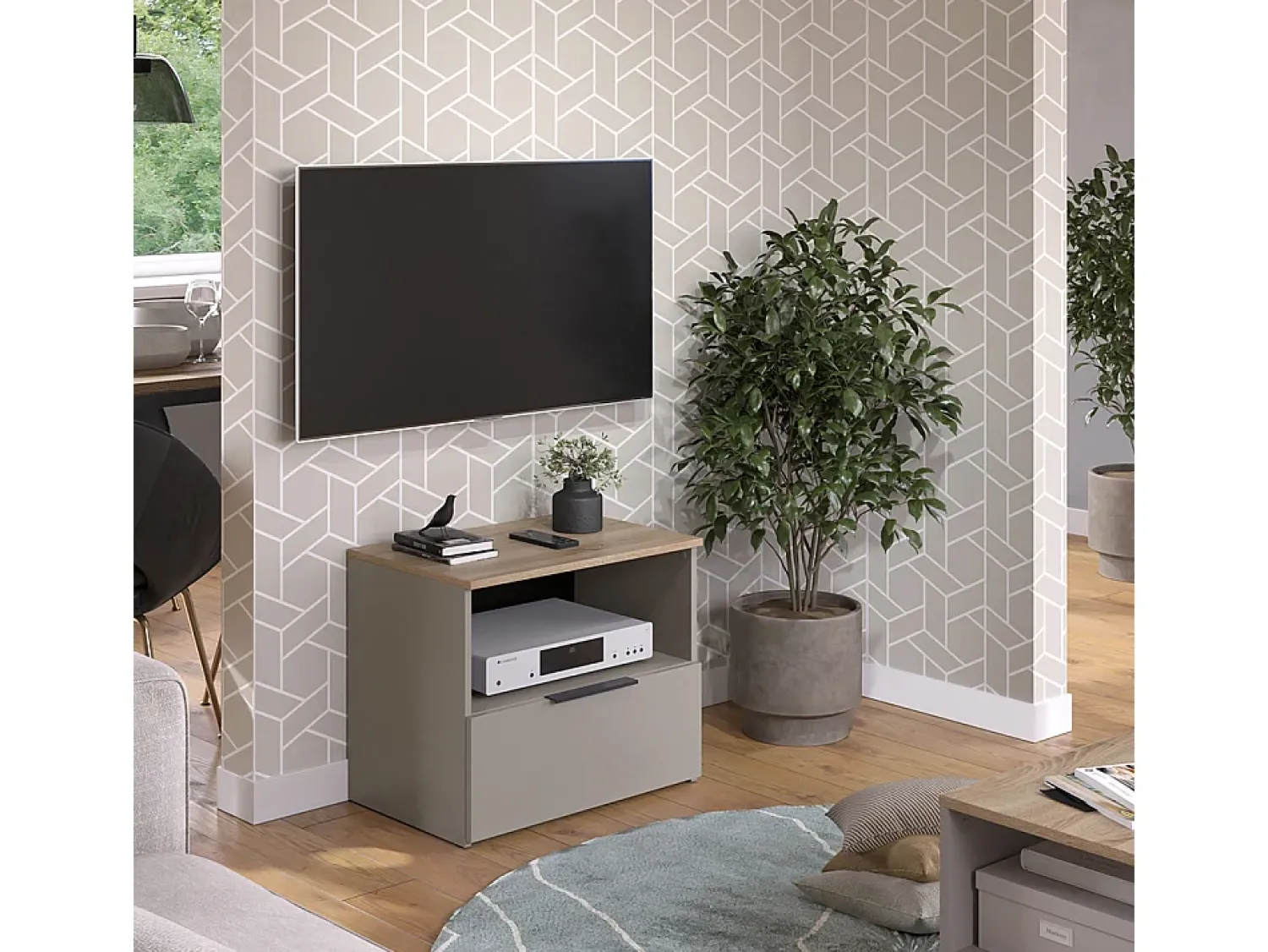 Móvel De Tv*Vicco Lowboard cinzento-bege 60x40x50 wido Taupe