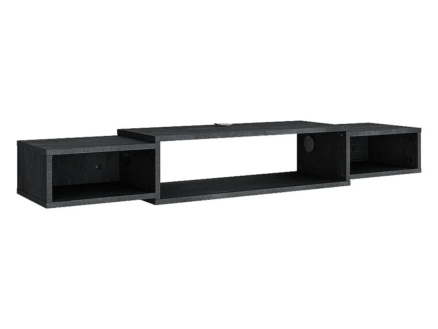Móvel De Tv*Vicco Lowboard concreto 139.7x29x20.3 nordic Preto