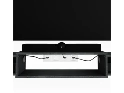Móvel De Tv*Vicco Lowboard concreto 139.7x29x20.3 nordic Preto