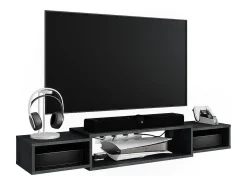 Móvel De Tv*Vicco Lowboard concreto 139.7x29x20.3 nordic Preto