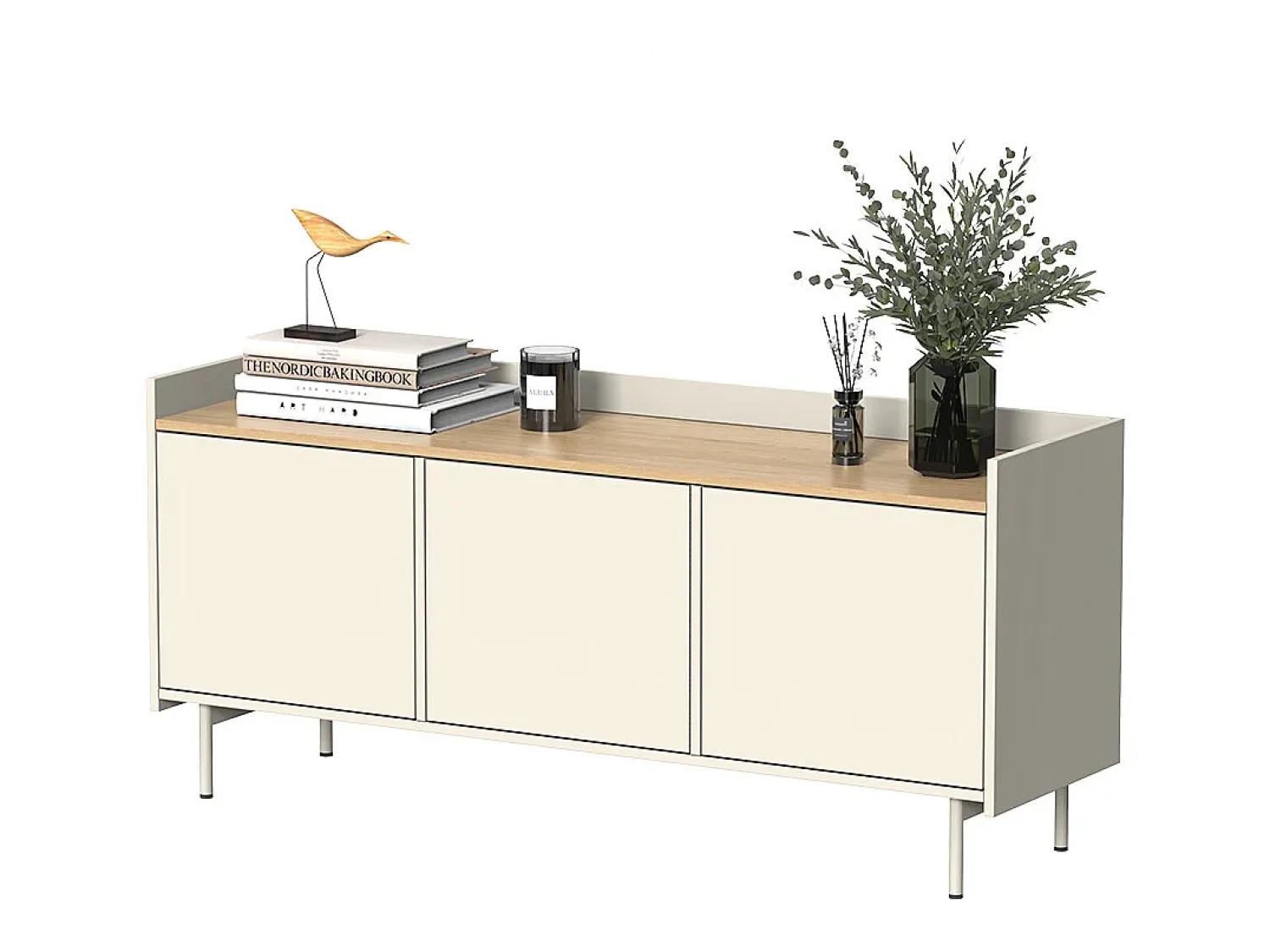 Vicco Lowboard 140x40x63 velina Creme