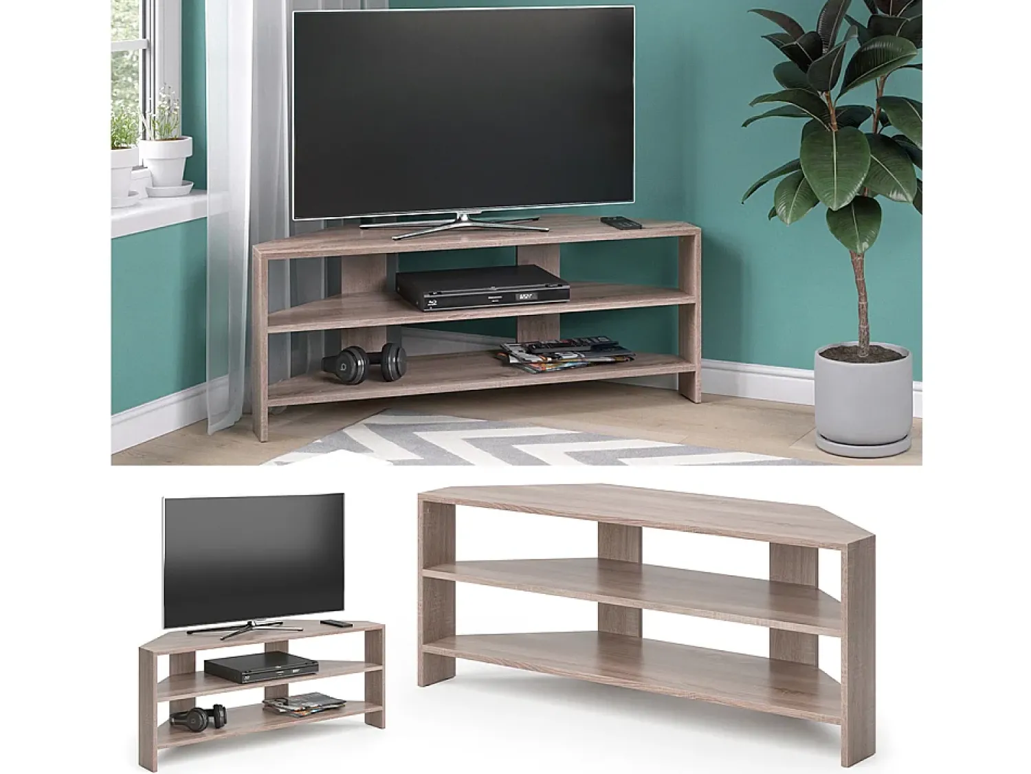 Móvel De Tv*Vicco Lowboard sonoma 114x36x45 Natural claro
