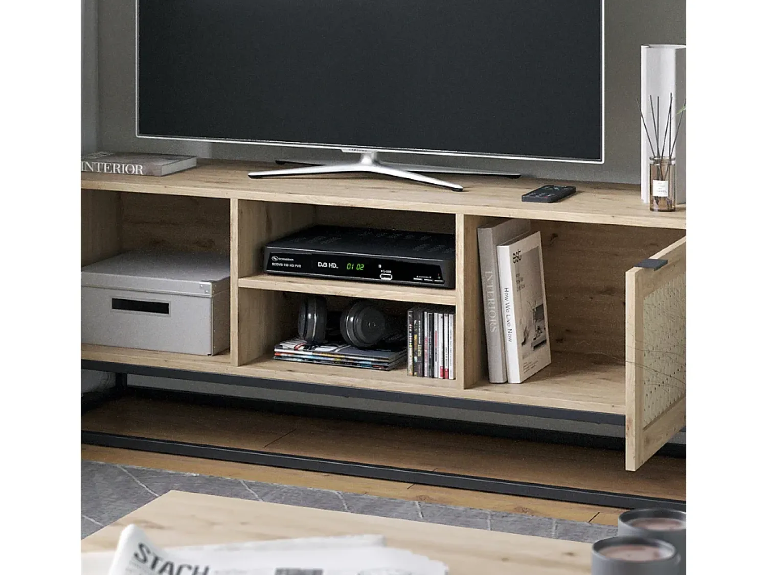 Móvel De Tv*Vicco Lowboard sonoma 140x40x52.5 natal Natural claro