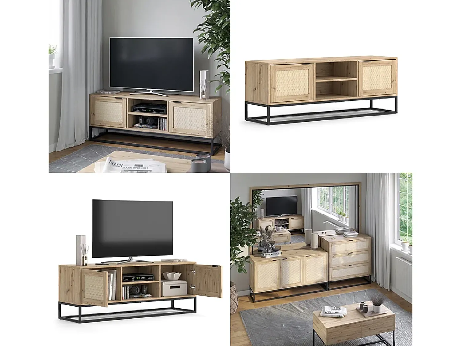 Móvel De Tv*Vicco Lowboard sonoma 140x40x52.5 natal Natural claro