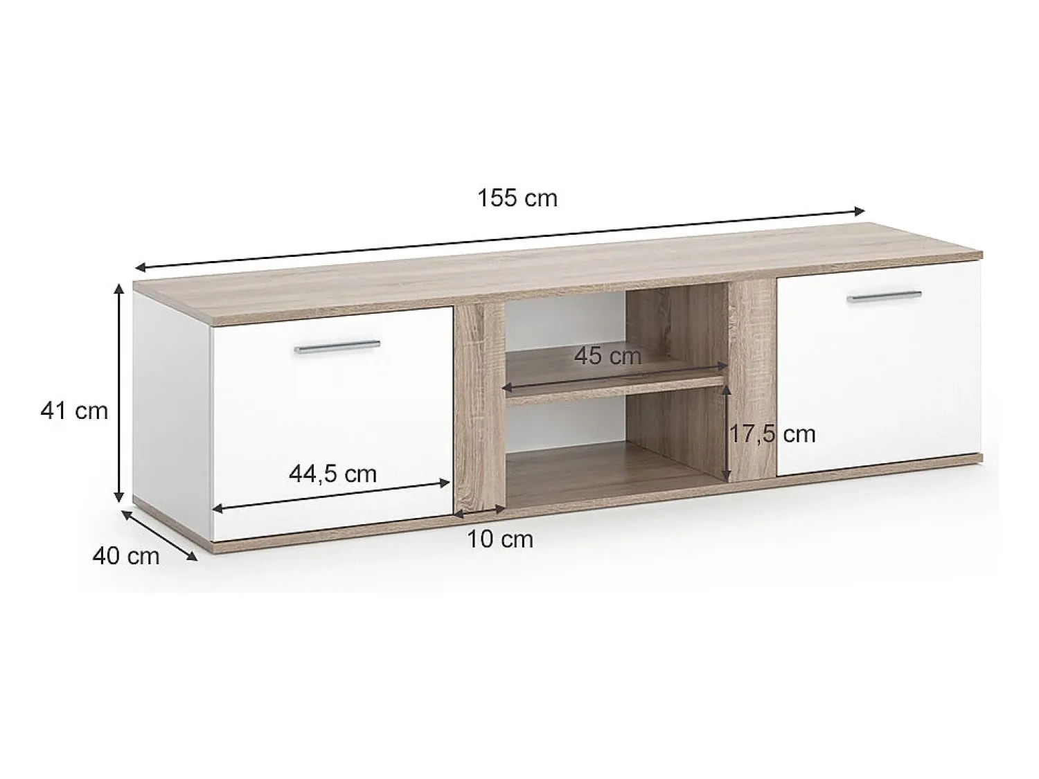 Móvel De Tv|Vicco Lowboard sonoma 155x40x41 novelli Natural claro