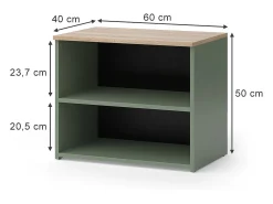 Móvel De Tv|Vicco Lowboard 60x40x50 wido Verde