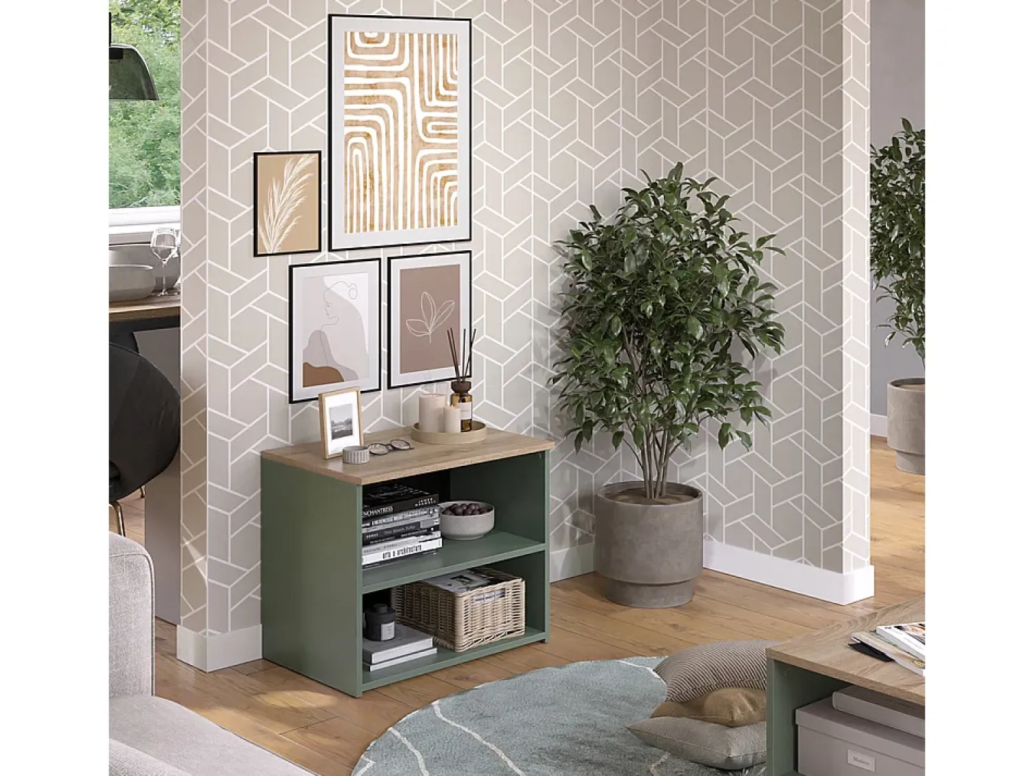 Móvel De Tv|Vicco Lowboard 60x40x50 wido Verde