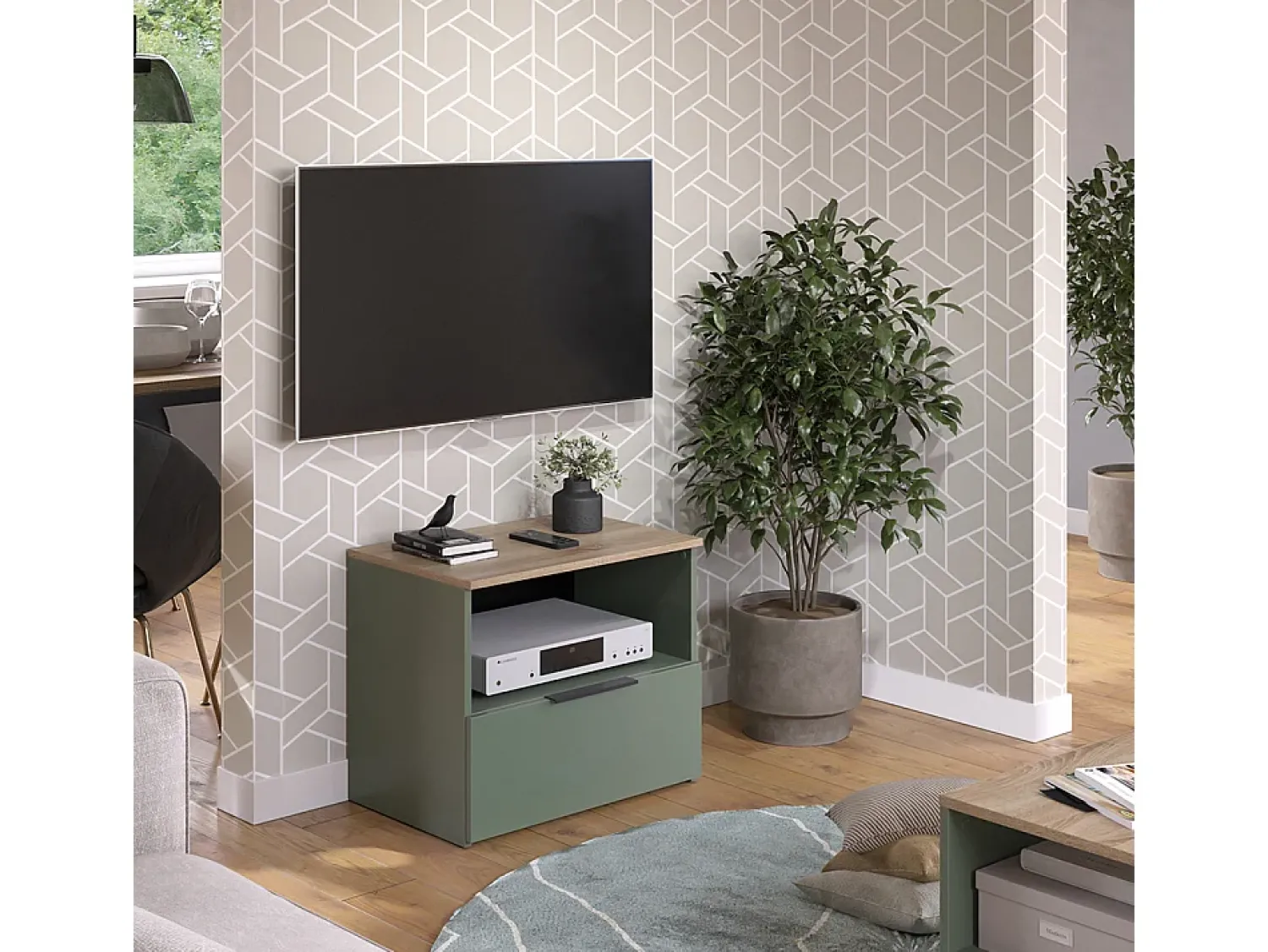Móvel De Tv|Vicco Lowboard 60x40x50 wido Verde