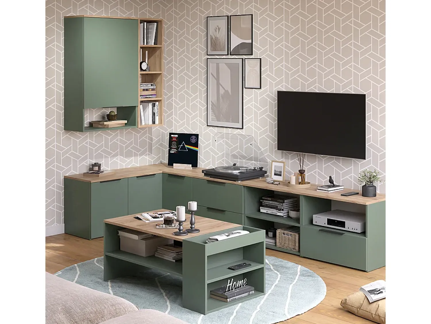 Móvel De Tv|Vicco Lowboard 60x40x50 wido Verde