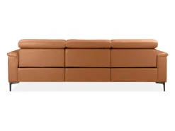 New Loft24 Lund | Sofá 3 lugares 1 reclinável esquerdo elétrico Cognac Castanho