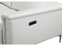 Loft24 Lund | Sofá de 3 lugares 1 Reclinador Esquerdo Elétrico Creme^ Sofá