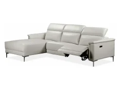 Best Loft24 Lund 3S 1 cadeira reclinável L Electric Cognac Branco