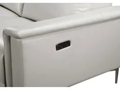 Best Loft24 Lund 3S 1 cadeira reclinável L Electric Cognac Branco