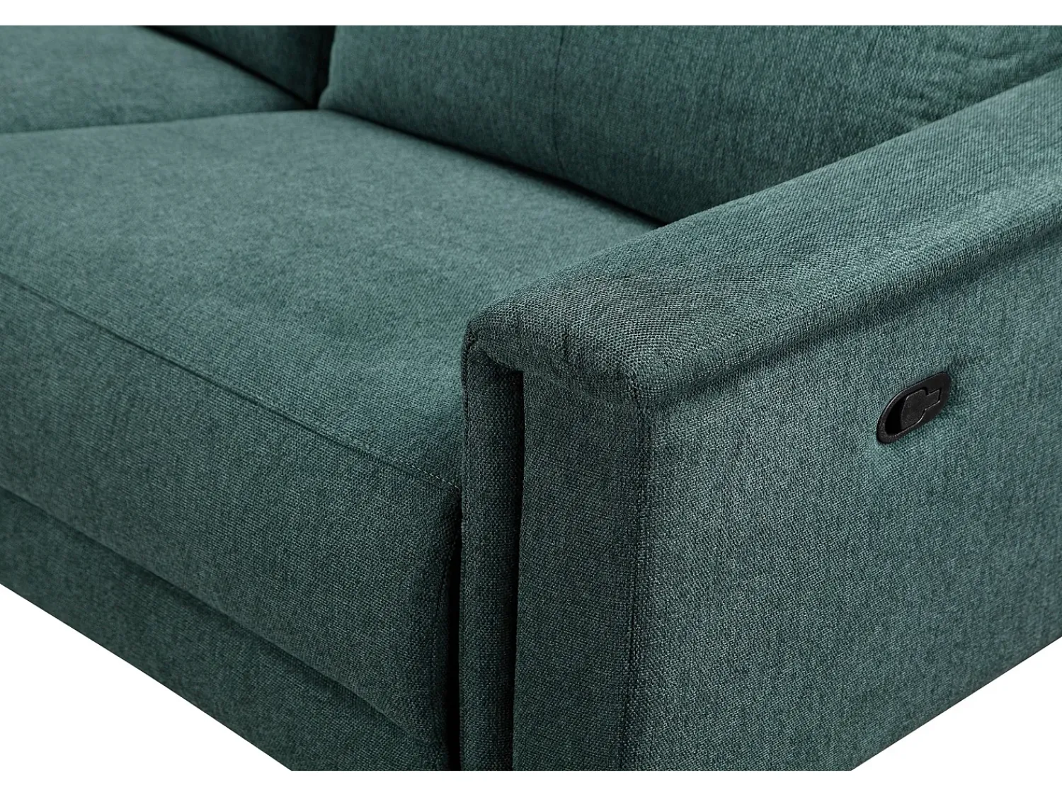 Sofá*Loft24 Lund 3S 1 cadeira reclinável L Electric Cognac Verde