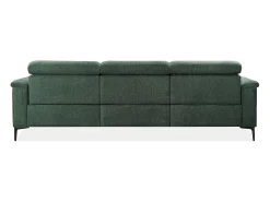 Sofá*Loft24 Lund 3S 1 cadeira reclinável L Electric Cognac Verde