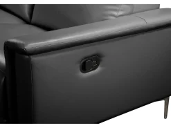 Sofá|Loft24 Lund 3S 1 cadeira reclinável L Electric Cream Preto