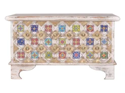 Acessórios De Arrumação*Giner y colomer Manguier de madeira com detalhes em cerâmica e bronze Branco