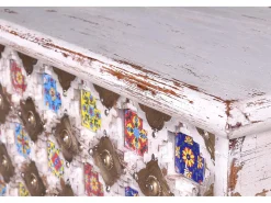 Acessórios De Arrumação*Giner y colomer Manguier de madeira com detalhes em cerâmica e bronze Branco
