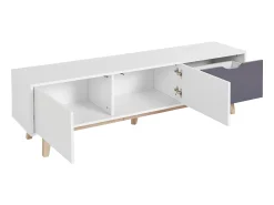 Móvel De Tv|Loft24 Maribo : Móvel inferior com 4 gavetas em MDF Nature Branco