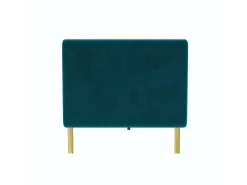 Sofá*Dorel Home Marselha | Sofá de 3 lugares em veludo com pernas metálicas douradas Verde