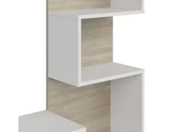 Móvel De Tv| Módulo de TV Snake Sala de estar Sala de jantar Estilo nórdico Carvalho Sonoma 160x130x29 cm Branco