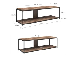 Móvel De Tv*Dorel Home Meera : Móvel inferior com 1 gaveta e 2 portas em branco / antracite Castanho
