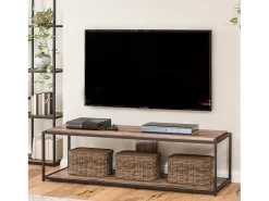 Móvel De Tv*Dorel Home Meera : Móvel inferior com 1 gaveta e 2 portas em branco / antracite Castanho