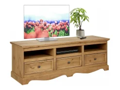 Outlet Loft24 Melissa | Mesa baixa 163 cm 3 gavetas Natural claro