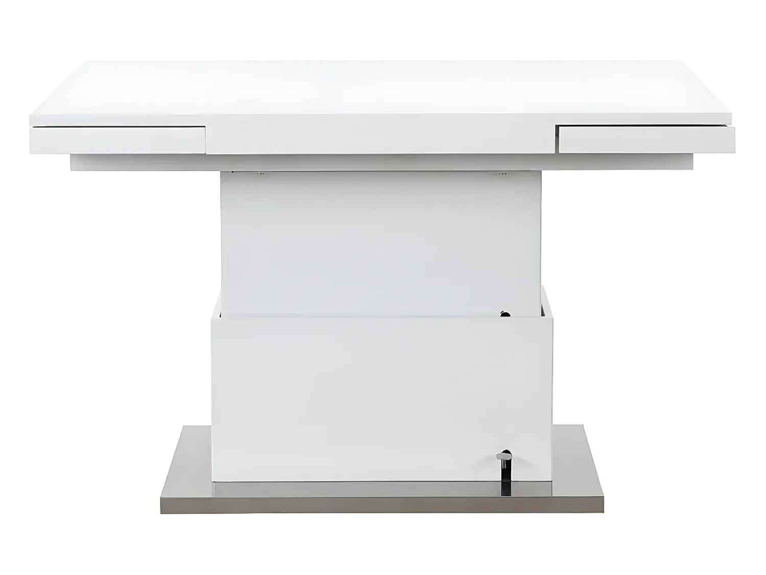 Mesa De Centro*Vente-unique Mesa 2 em 1: mesa de jantar e mesa de centro. 4 a 6 lugares. MDF lacado. . LAURIA Branco